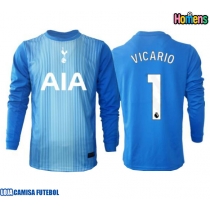 Camisa de Futebol Tottenham Hotspur Guglielmo Vicario #1 Goleiro Equipamento Secundário 2025-26 Manga Comprida
